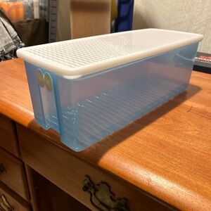 Tupperware FridgeSmart Fruit Vegetable Refrigerator Container Blue 3995A-1 3996A